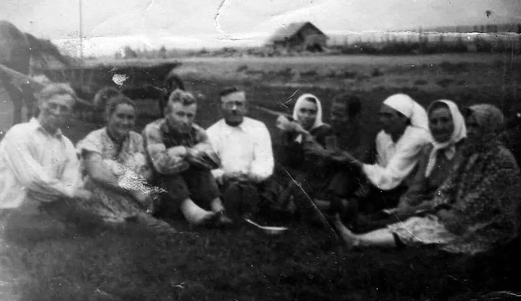М.Н.Трухин, чета Патрины, В.Никандрович,Федосья Ворожцова, Фиса Сндакова, Анастасия Трухина, Екатерина Акимова,