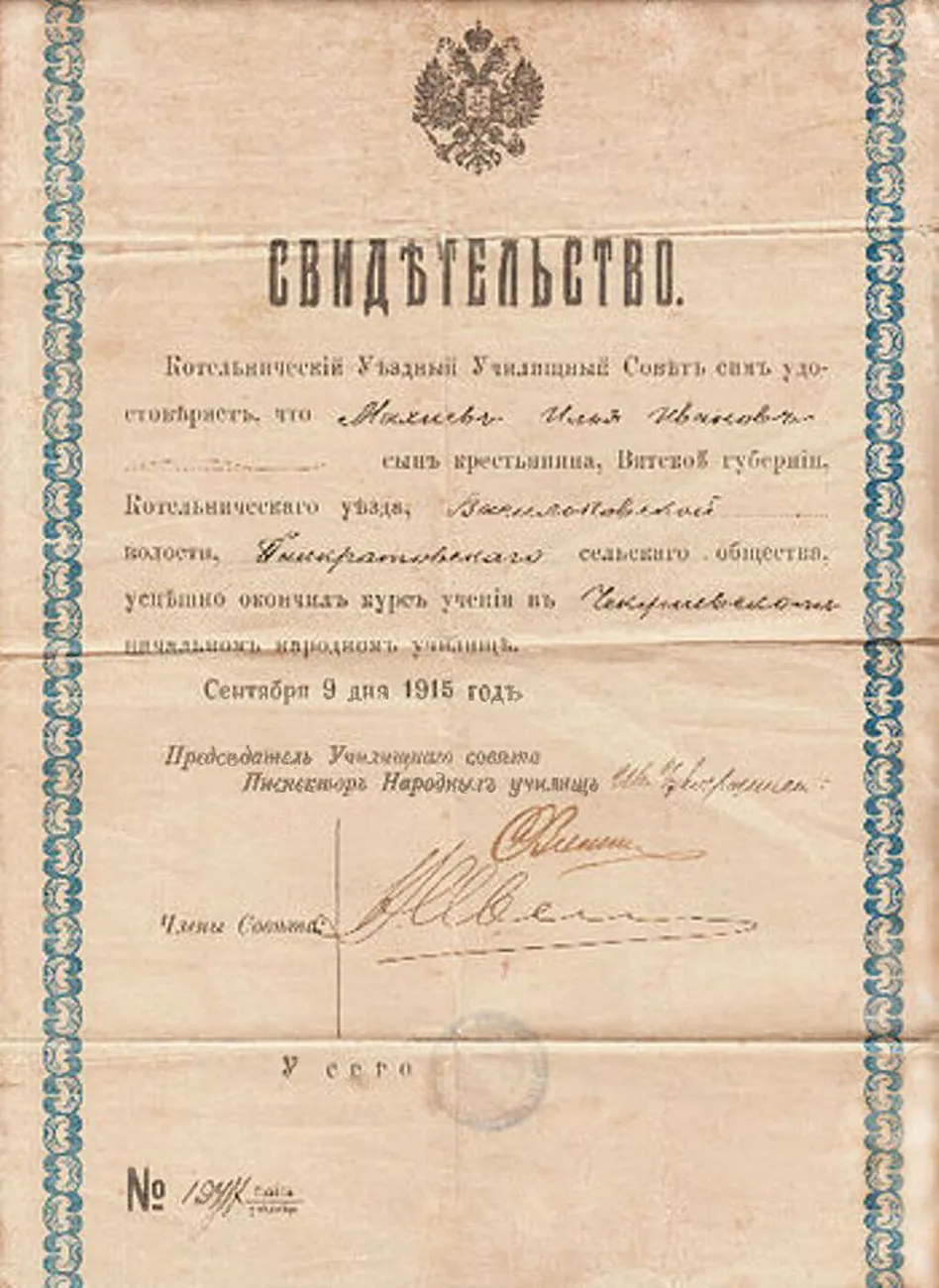 Чекушевское начальное народное училище было открыто в 1909 году